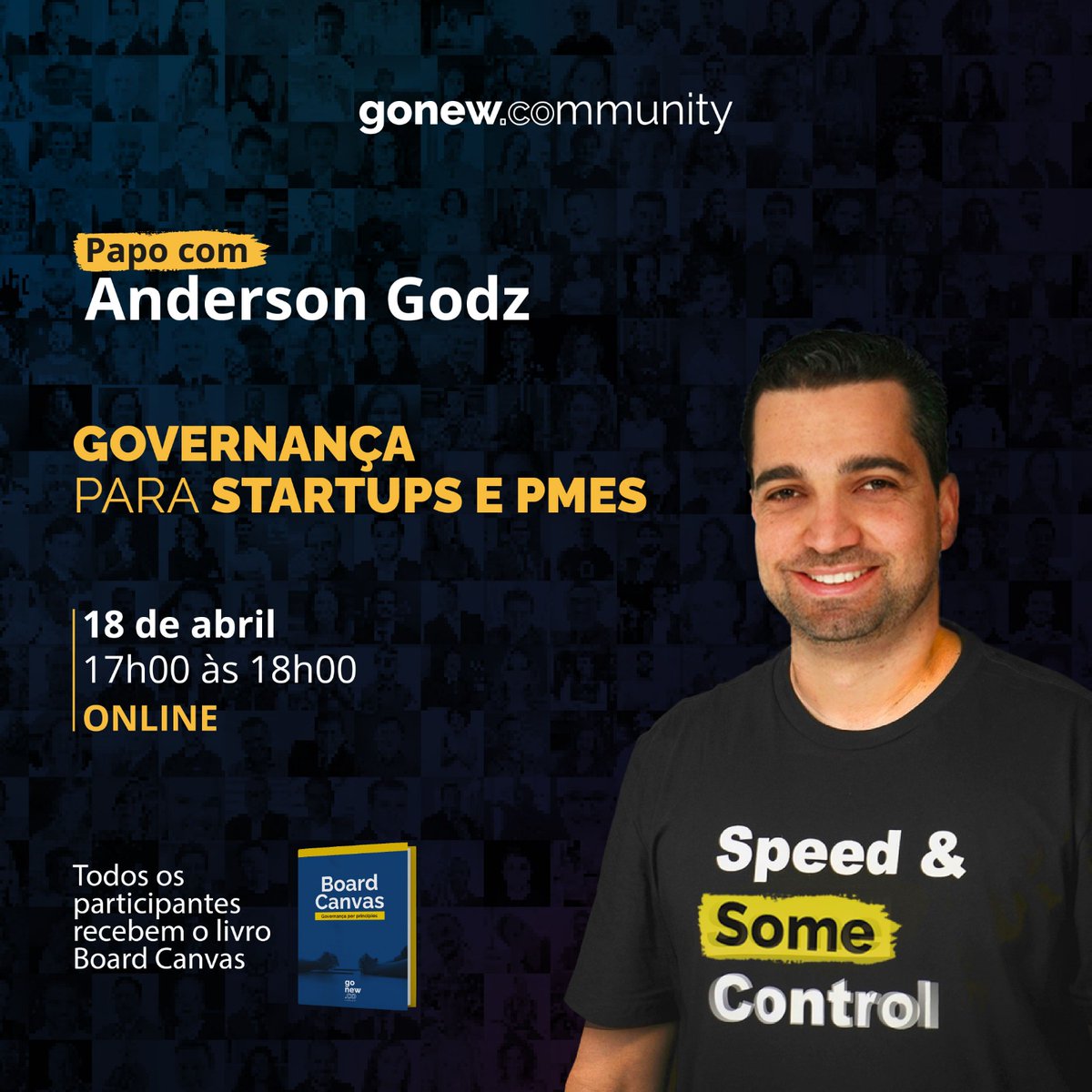 GonewCo's tweet photo. 🤝 Alinhamento de Sócios e Governança para Startups e PMEs: conheça o método usado por mais de 25 mil pessoas em 7 países

Você é nosso convidado para esta aula junto com Anderson Godz

🗓 18/04
⏰ 17h - 18h
📲 Online

Inscrições neste link: https://t.co/y58lB2zQ11

#SomeControl https://t.co/XPYhbEpnBX