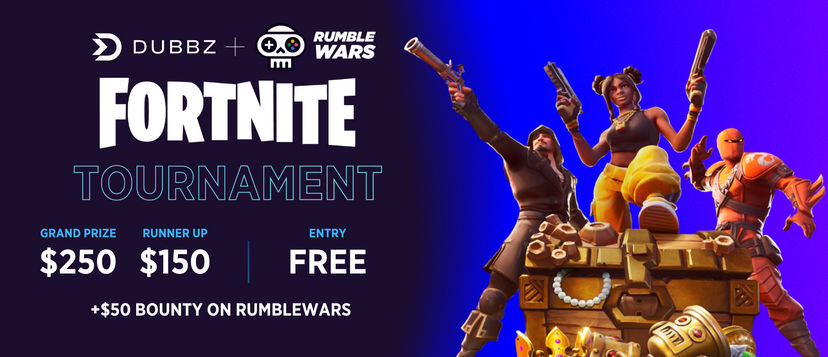 Fortnite Friday Kill Race this week 4/13 9pm est $0 entry fee
#Rumble_Wars is Co-hosting the event with #Dubbz

Join TG to find out details

t.me/RumbleWars_Por…

Rumblewars.org 

#Fortnite <a href="/Ninja/">Ninja</a> <a href="/Cryptic_Maestro/">Cryptic_Maestro</a> <a href="/FaZeClan/">FaZe Clan</a> <a href="/Clix/">Clix</a> <a href="/SypherPK/">SypherPK</a> <a href="/timthetatman/">timthetatman👑</a>