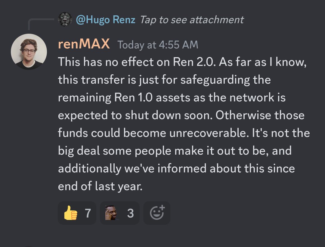Message from max on discord. About the recent FTX statement.
