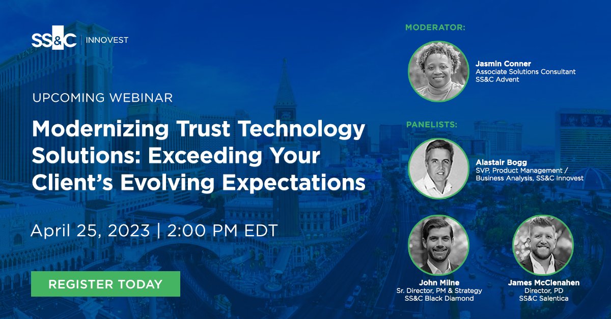 SSCAdvent's tweet photo. Join our upcoming webinar from @wealth_mgmt and #SSNCInnovest to discover how innovative technology solutions can help you enhance efficiency, improve client outcomes, and maximize retention. https://t.co/aufLA7wrBL
#fintech #wealthmanagement #trusttechnology https://t.co/KlNlu3q6Kc
