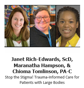BWHWomensHealth's tweet photo. Voting for the BRIght Futures Prize is open at https://t.co/mDvycvncv2! 

Janet Rich-Edwards &amp; Mara Hampson of the Division of Women's Health, with Chioma Tomlinson, are finalists for the $100K prize with their project Trauma-Informed Care for Patients with Large Bodies. Go vote! https://t.co/stiDY1EoZ8