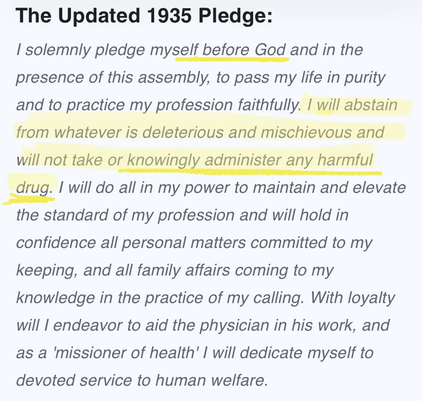 Saved_PIF316's tweet photo. @MichaelInTruth Interesting &amp; appalling. Taking an oath before false gods🤮

The nurses’ pledge actually acknowledges GOD. However many nurses knowingly broke that pledge (administering the jab) they were required to recite at their pinning graduation.
And many bravely stood firm &amp; got fired. https://t.co/nXD29mlLXs