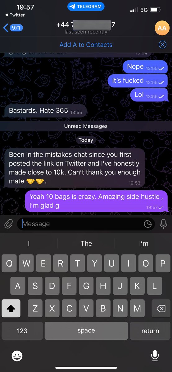 GIVEAWAY ❤️

1x Free bookie mistake group entry (Normal Cost £500) 

 All you gotta to enter is 

Join this telegram -> t.me/+mFnsMo1az39iM…

Like this Tweet , Retweet &amp; Follow me ❤️