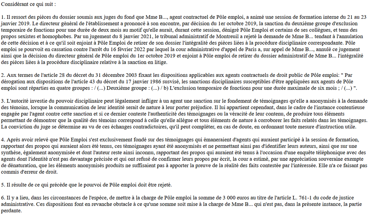 JCPA1's tweet photo. Des témoignages anonymisés peuvent-ils justifier à eux seuls une sanction disciplinaire ?
CE 5 avr. 2023, n° 463028, Pôle emploi : Lebon T

Les témoignages anonymisés peuvent fonder une sanction disciplinaire, sous réserve qu’au contentieux l’administ° établisse leur crédibilité https://t.co/YLwPhPzgoM