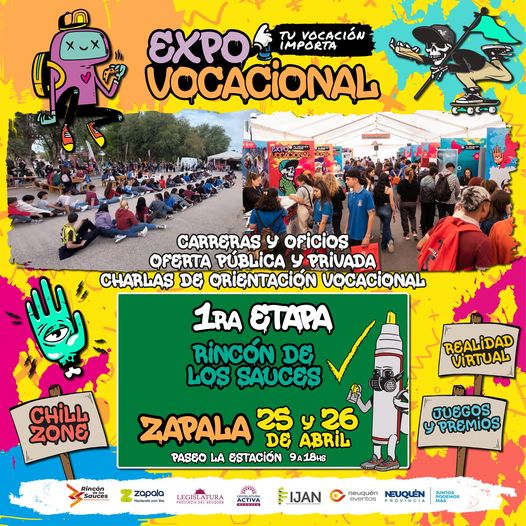 ecydense's tweet photo. Después de un exitoso paso por Rincón de los Sauces nos preparamos para ZAPALA ! 
Este 25 y 26 de abril TU VOCACIÓN IMPORTA!
La #GiraProvincial de #ExpovocacionalNQN continúa en el centro de la provincia !! https://t.co/m1isARNNdm
