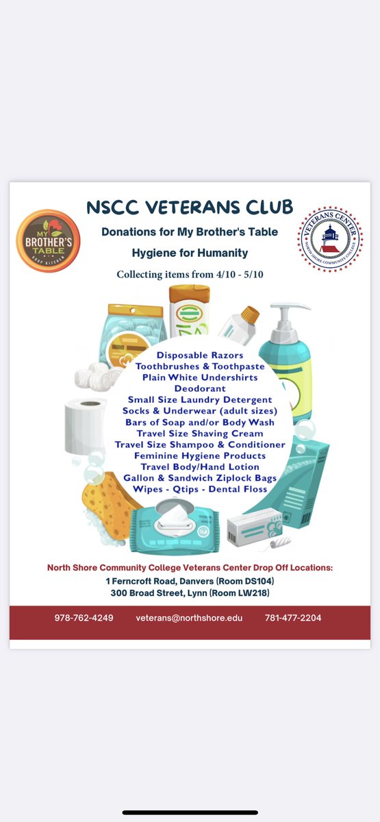 NSCCVeterans's tweet photo. MY BROTHERS TABLE!! Donate list/ Drop off locations listed below: https://t.co/ls3IFw2oPH