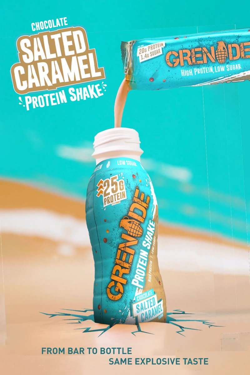emstakingover's tweet image. One Minute Brief of the Day: Create posters to spread the word about the brand-new indulgent shake by
@grenadeofficial @OneMinuteBriefs 
#GrenadeChocolateSaltedCaramel