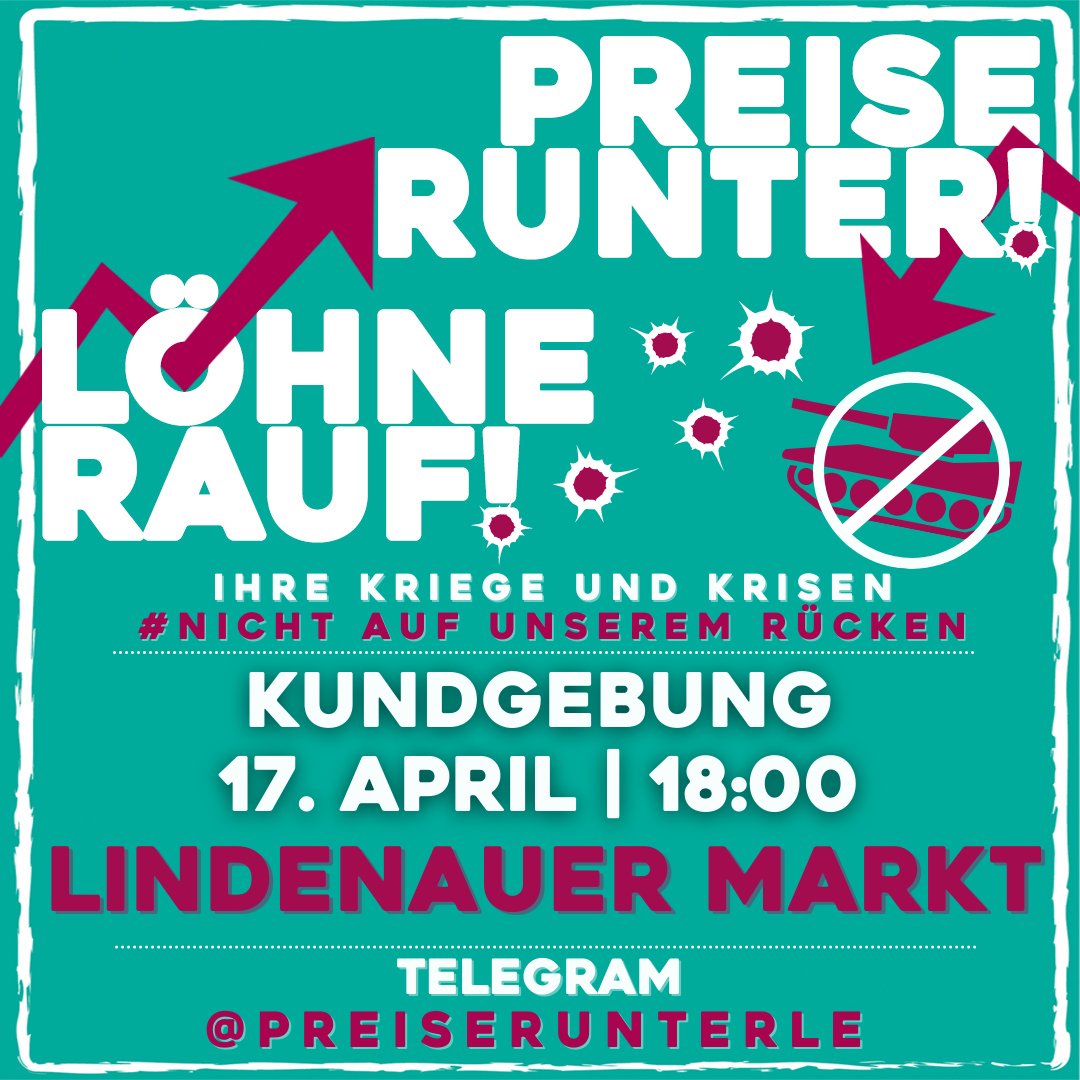 solinetzleipzig's tweet photo. Am Montag sind wir wieder auf dem #LindenauerMarkt

Ihre Kriege und Krisen #NichtAufUnseremRücken!

#le1704 https://t.co/FMkEjFnFH5