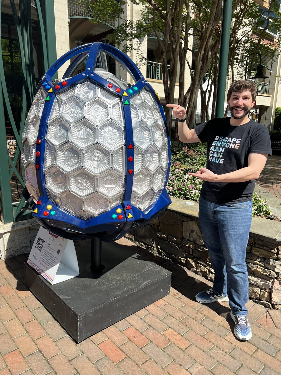 AndrewASink's tweet photo. AMAZING installation for #CLTShout from @SuperDaftBros!
Itโs a giant 3D printed arcade-themed egg, with TONS of Charlotte, NC references hidden all over.
Cool piece of #CLT history! https://t.co/HC5oCiJTsH