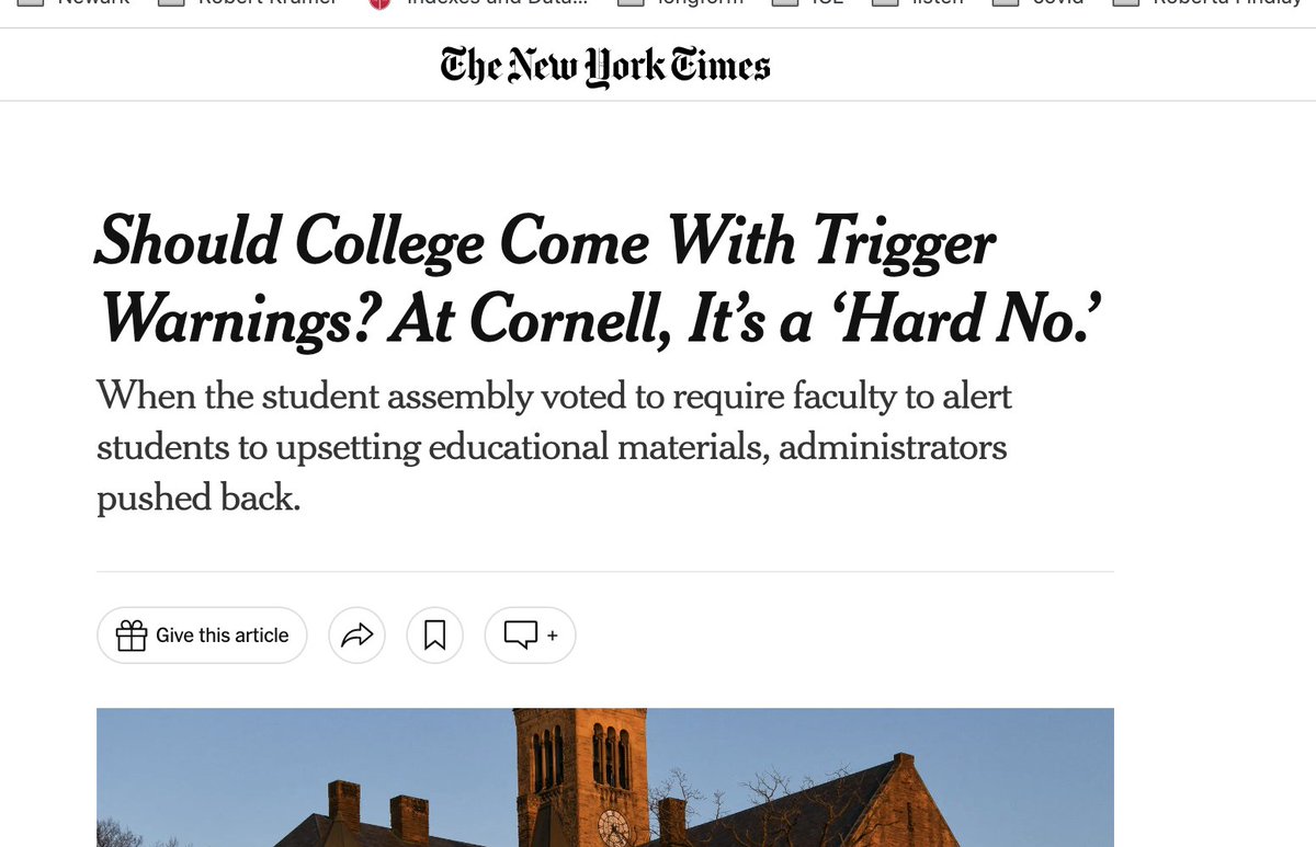whitstrub's tweet photo. Rutgers: day 3 of the largest public-sector strike in NJ history &amp; the radical forefront of academic labor politics with grads, adjuncts, fulltime faculty all striking together

NYT: yeah but have you heard about trigger warnings at Cornell tho? https://t.co/e8siz0X0Mw