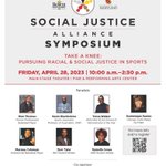 Join @bowiestate &amp; @UofMaryland for a symposium, which will explore intersections of social justice &amp; athletics.   Visit https://t.co/HIImHF654B for more info &amp; to register.  #ForwardWithHope #SocialJustice #TakeAKnee 