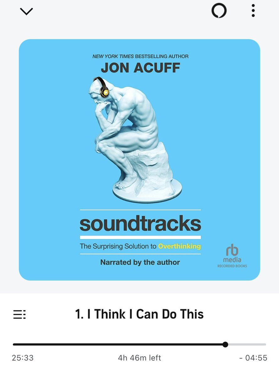 New book today! I have the hard copy with I have already read but today I’m listening to the audiobook <a href="/JonAcuff/">Jon Acuff</a>