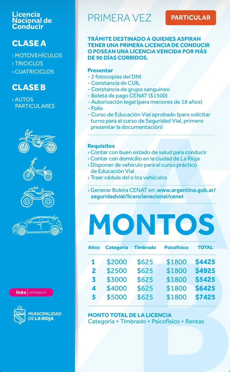 Ciudad_TVLR's tweet photo. Si necesitas sacar por primera vez la licencia de conducir o debes renovarla, aquí te dejamos toda la información. 

@Munilarioja cerca de los vecinos. https://t.co/vTcdh6cKtM