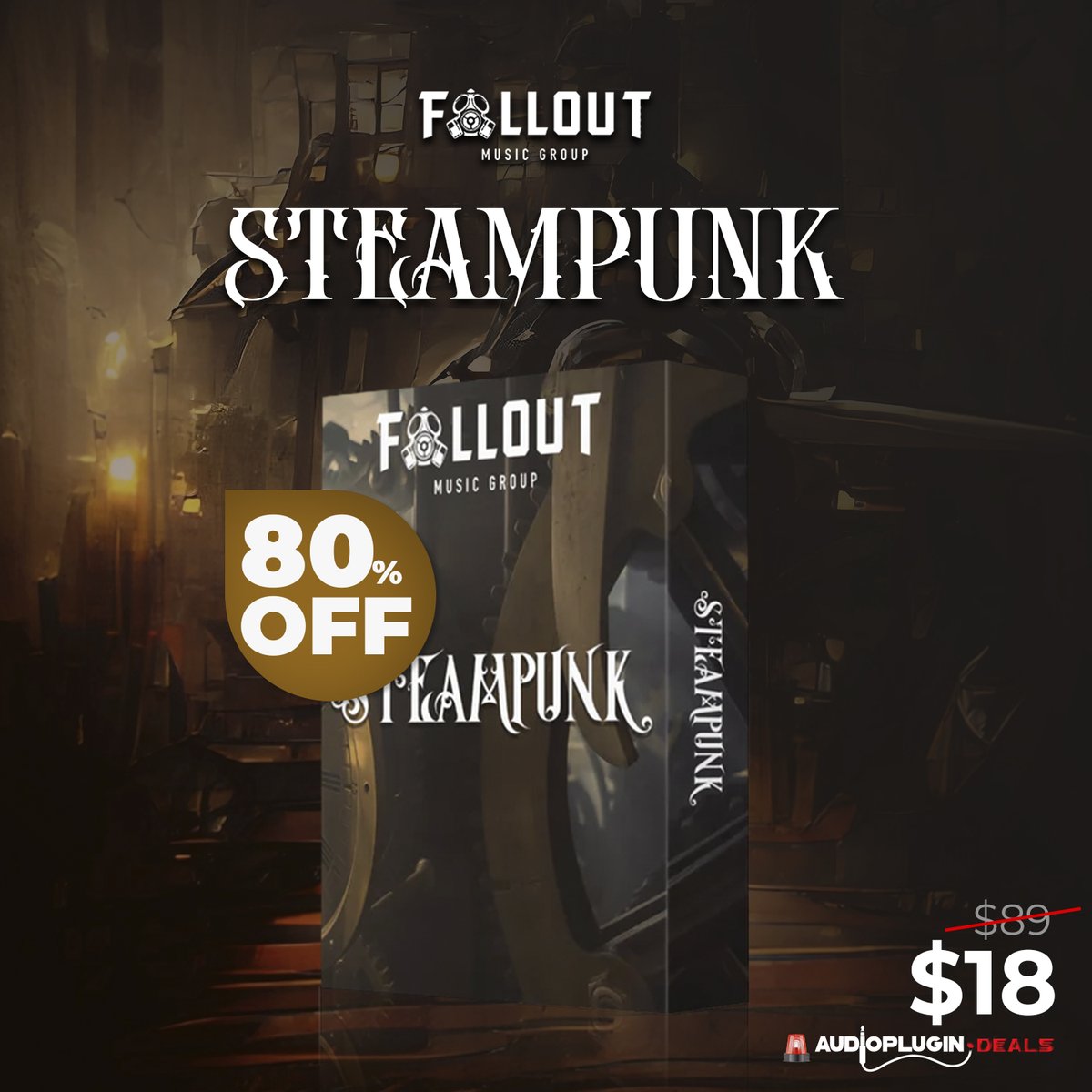 SampleSReview's tweet photo. STEAMPUNK by Fallout Music Group-80% Off
๐ฅ๐https://t.co/xaPSyWbBsv
$18 instead of $89 (Use Coupon: samplesreview5)
for Extra 5% oFF
#steampunk #plugindeals #musicproduction #falloutMusicGroup #samplelibrary #composer #musicproducer #producerlife #sounddesign #deals #sales #vst https://t.co/isLPj38ABE