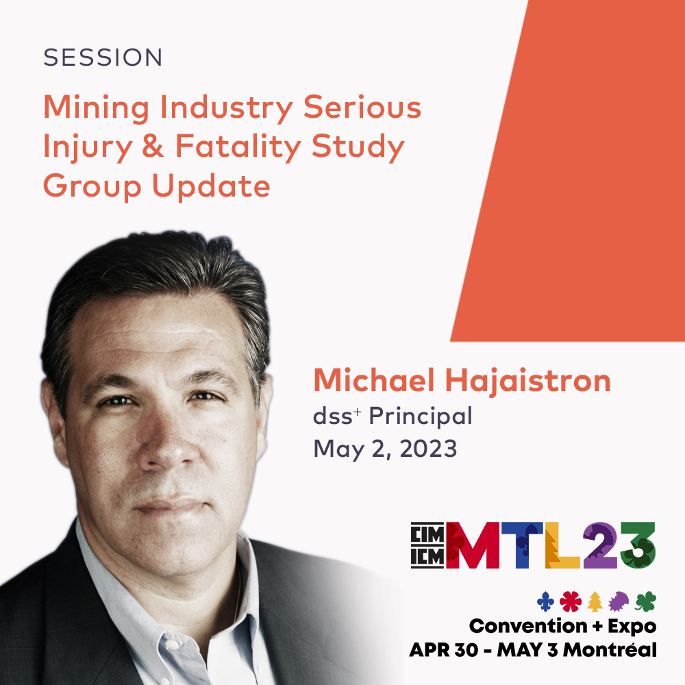dsslearning's tweet image. The global #mining industry is struggling to reduce the number of workplace fatalities &amp;amp; North America is faced with the same challenge. Join dss⁺ at #CIMTL23 session: Mining Industry Serious Injury &amp;amp; Fatality (#SIF) study group update xcdsystem.com/cim/program/jT…