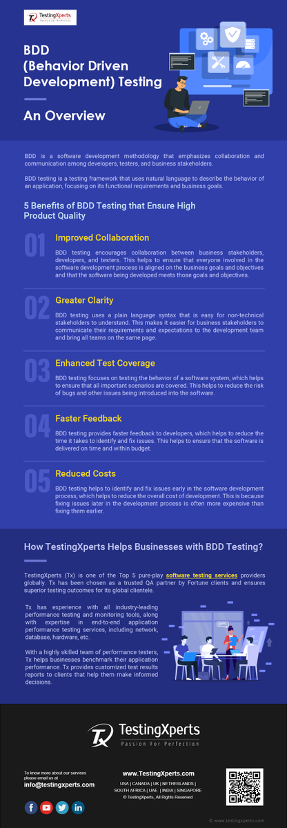 woodjessica19's tweet photo. BDD testing involves creating executable specifications called “scenarios” that describe the desired behavior of an application in a structured format. 
https://t.co/eZ43AHXMvn
#BDDtesting https://t.co/9SYlPA5gkO