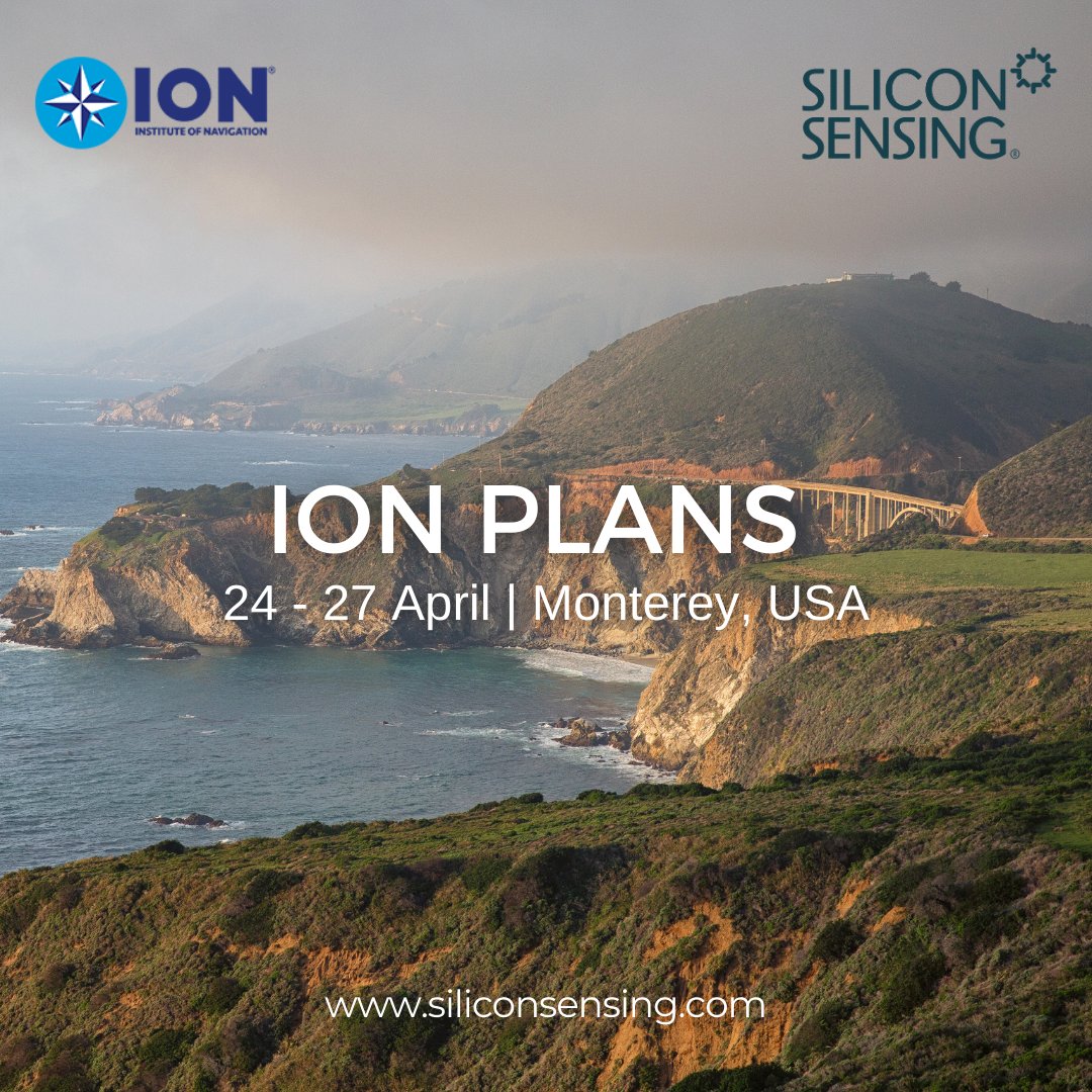 SiliconSensing's tweet image. We are excited to be attending ION PLANS in Monterey between the 24th to 27th of April.
Find out more about the symposium here: ion.org/plans/
#TradeShow #Exhibition #MotionEvolution #SiliconSensing #IONPLANS #Navigation #PNT