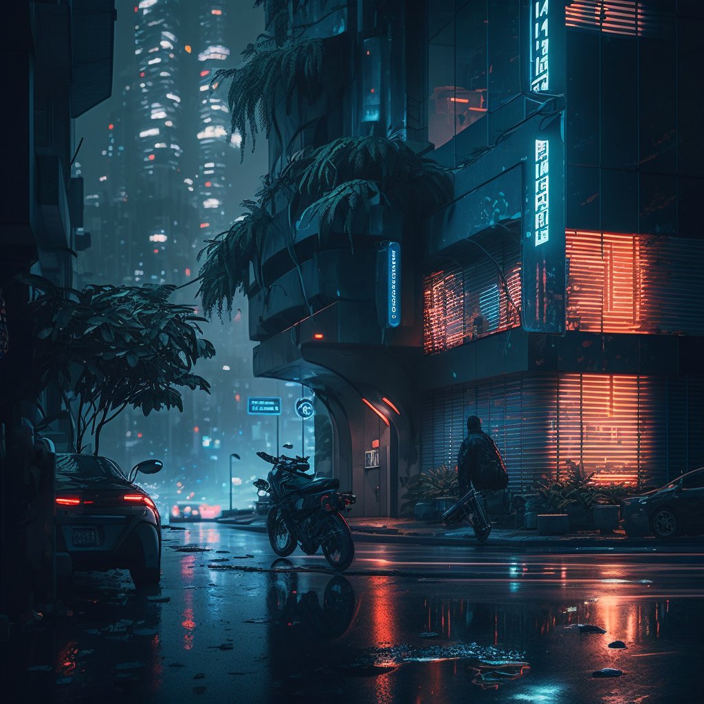 After the rain.

#cyberpunk
#cyberpunkart #cyberpunk_cities
#cyberpunkcity #cyberpunkstyle #cyberpunkphotography
#cyberpunkfashion #cyberpunkreality
#cyber #retromovies
#retrofuture #retrofuturism#aia #ai
#retrofuturustic 
#graphicdesign‌ #spaceart #future
#ai #AIart #AIArtwork