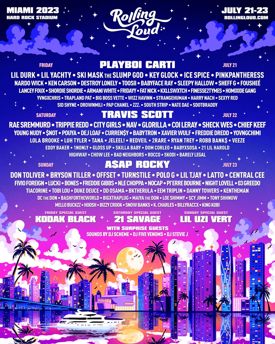 rolling loud miami  lineup 2024