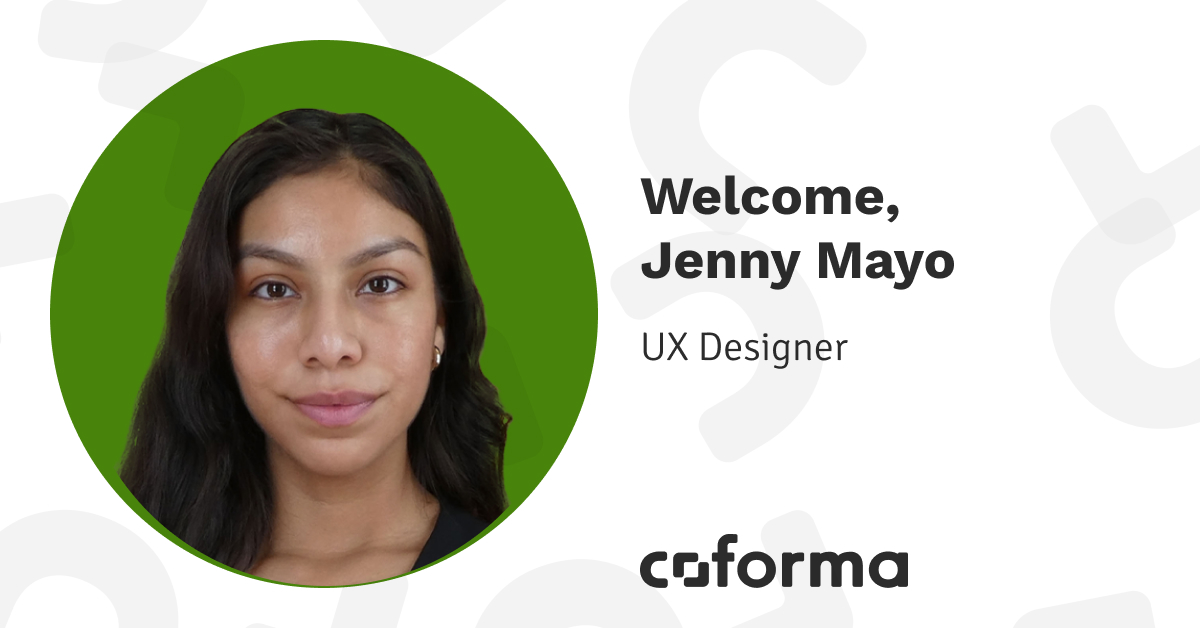Jenny Mayo excelled as a Design + Research Intern with Coforma over the summer, and we’re thrilled to share she’s now joined the team full time as a UX Designer. We’re grateful to work with you, Jenny!

#UXJobs #CoformaCareers #WFH https://t.co/J8L6qlLC1O