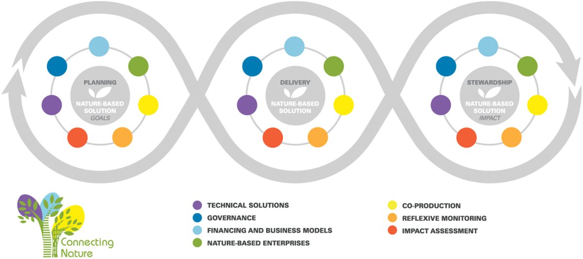 The Connecting Nature Framework guides communities, city planners, managers, and policy makers through planning, delivering and stewarding #naturebasedsolutions by highlighting seven elements at each stage of a solution's lifecycle. >> doi.org/10.1016/j.nbsj…