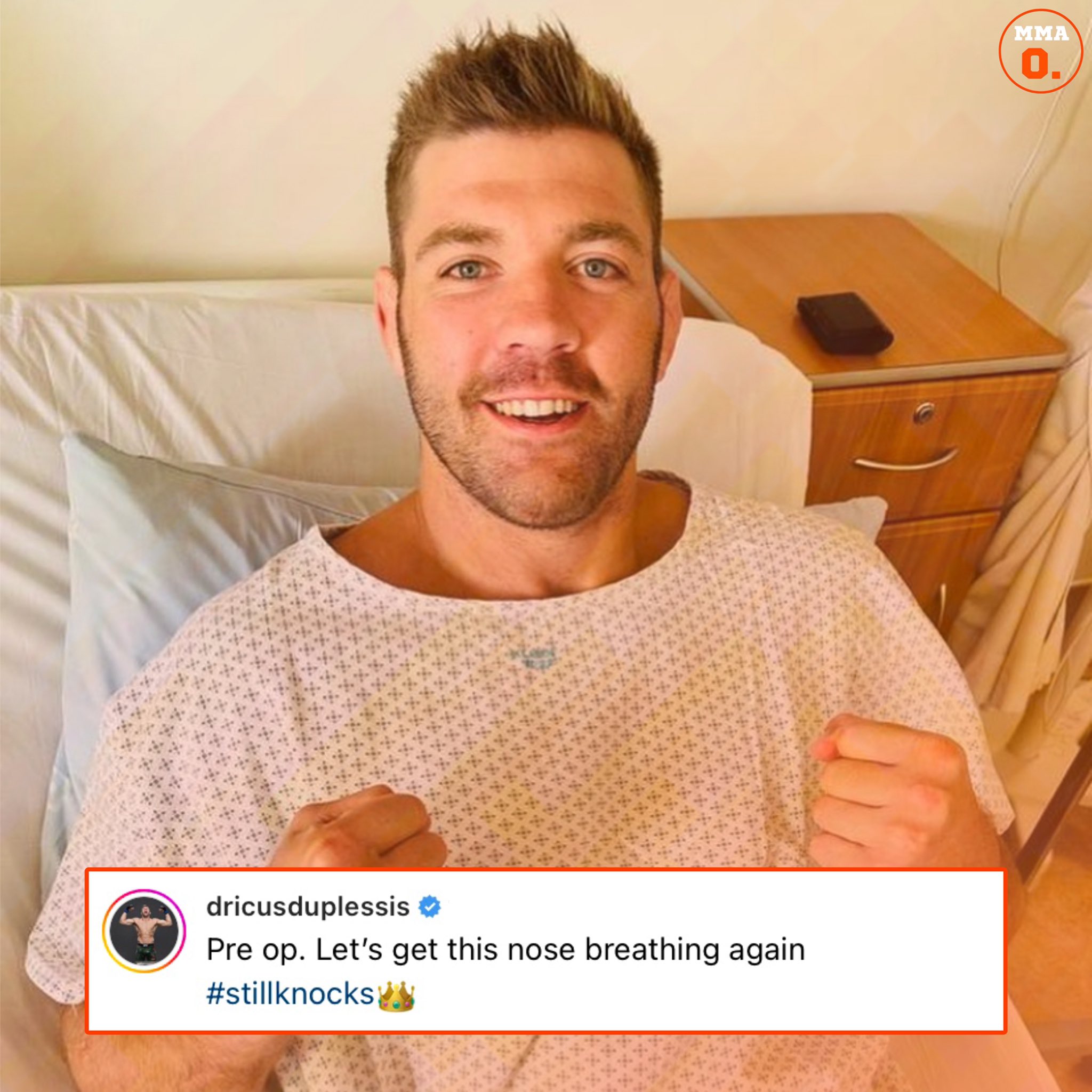 MMA Orbit on X: "🚨| Dricus Du Plessis has undergone surgery to repair a issue with his nose which his coach claims has meant he has only been able to intake 8%