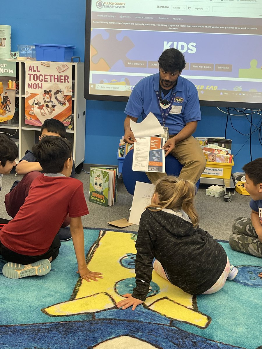 NPEmediacenter's tweet photo. What an amazing day w/ @fulcolibrary Alpharetta Children’s Librarians!! We learned about all the amazing things the public library offers to kids and families for Summer Reading and all year long. Check your Thursday folder! 📚@FultonCoSchools #fcsmeti @FcsMedia @NPESprincipal https://t.co/9PduzDr5QT