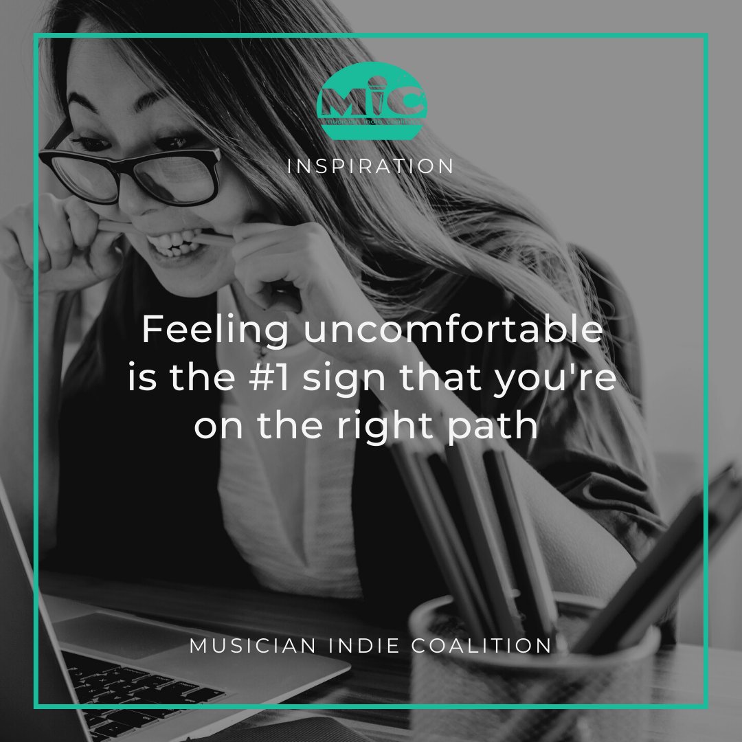 If you feel 100% comfortable, chances are you aren't doing the things needed to change your life. Get out of your comfort zone.
.
.
. 
#musicianindiecoalition #artistdevelopment #bandsofinstagram #bedroomproducer #bedroomproducers #diymusic #diymusician #diymusicians #femalemusic