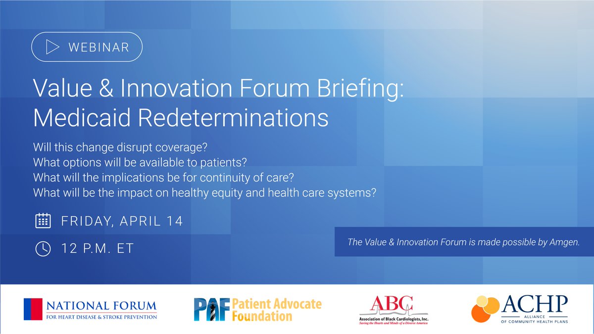 NatForumHDSP's tweet photo. There's still time to register for the April 14th Value &amp; Innovation Briefing. Medicaid Redeterminations Info &amp; registration at https://t.co/vlKLBAAxOS https://t.co/C85vSajqNQ