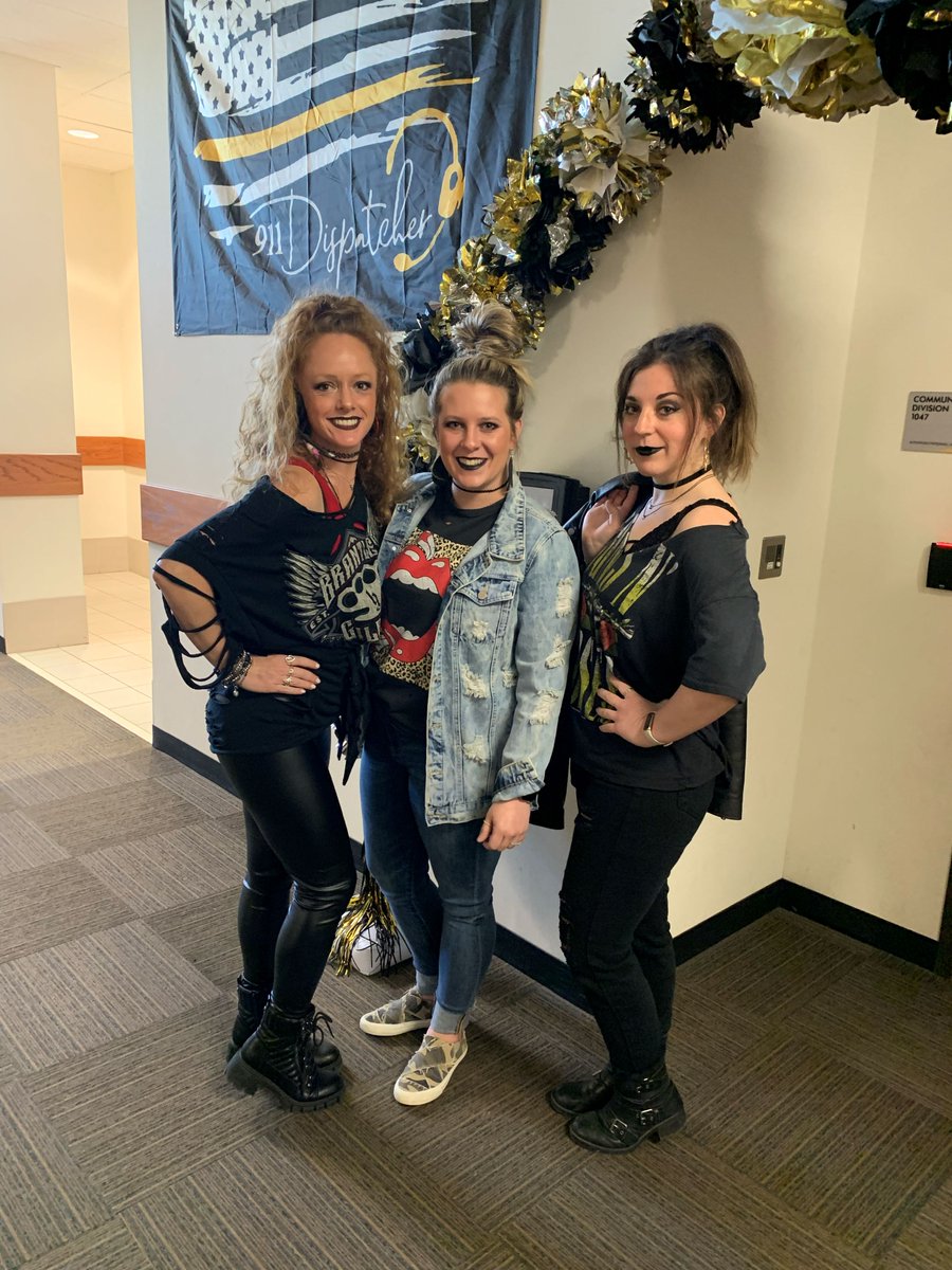 Frisco_911's tweet photo. Dispatch celebrating "Rock Out Tuesday" during #TCWeek #ILoveThe80s https://t.co/WzOMl6KYQo