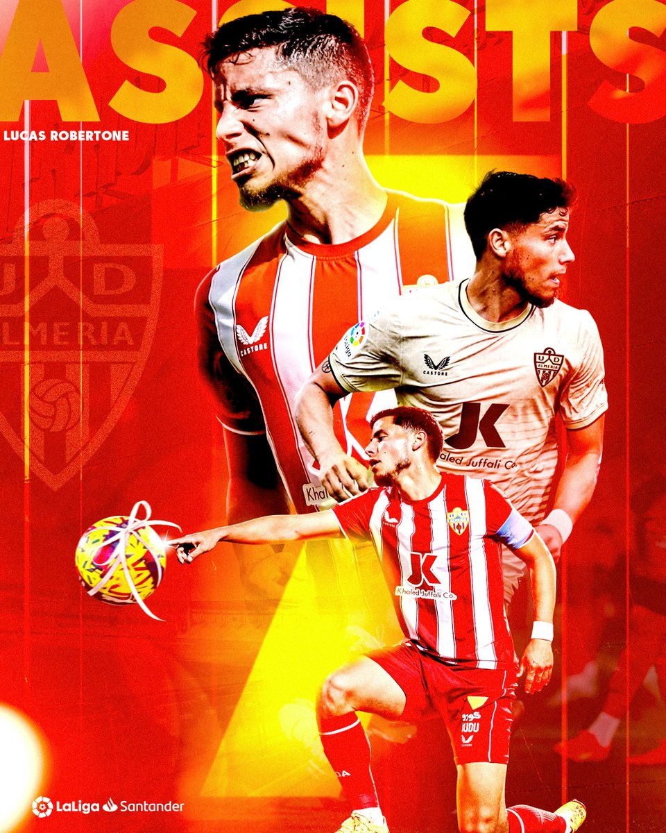 LALIGA (@laliga) on Twitter photo 🎓🎁 <a href="/LucasRobertone/">Lucas</a>, maestro de la 𝒂𝒔𝒊𝒔𝒕𝒆𝒏𝒄𝒊𝒂.
🔝 El centrocampista argentino acumula 𝒔𝒊𝒆𝒕𝒆 e iguala a <a href="/AlvaroNegredo9/">Álvaro Negredo 9️⃣</a> y <a href="/suso30oficial/">SusoFernandez</a> como máximo asistente de la <a href="/U_D_Almeria/">UD Almería</a> en una temporada de #LaLigaSantander. 🎓🎁 <a href="/LucasRobertone/">Lucas</a>, maestro de la 𝒂𝒔𝒊𝒔𝒕𝒆𝒏𝒄𝒊𝒂.
🔝 El centrocampista argentino acumula 𝒔𝒊𝒆𝒕𝒆 e iguala a <a href="/AlvaroNegredo9/">Álvaro Negredo 9️⃣</a> y <a href="/suso30oficial/">SusoFernandez</a> como máximo asistente de la <a href="/U_D_Almeria/">UD Almería</a> en una temporada de #LaLigaSantander.