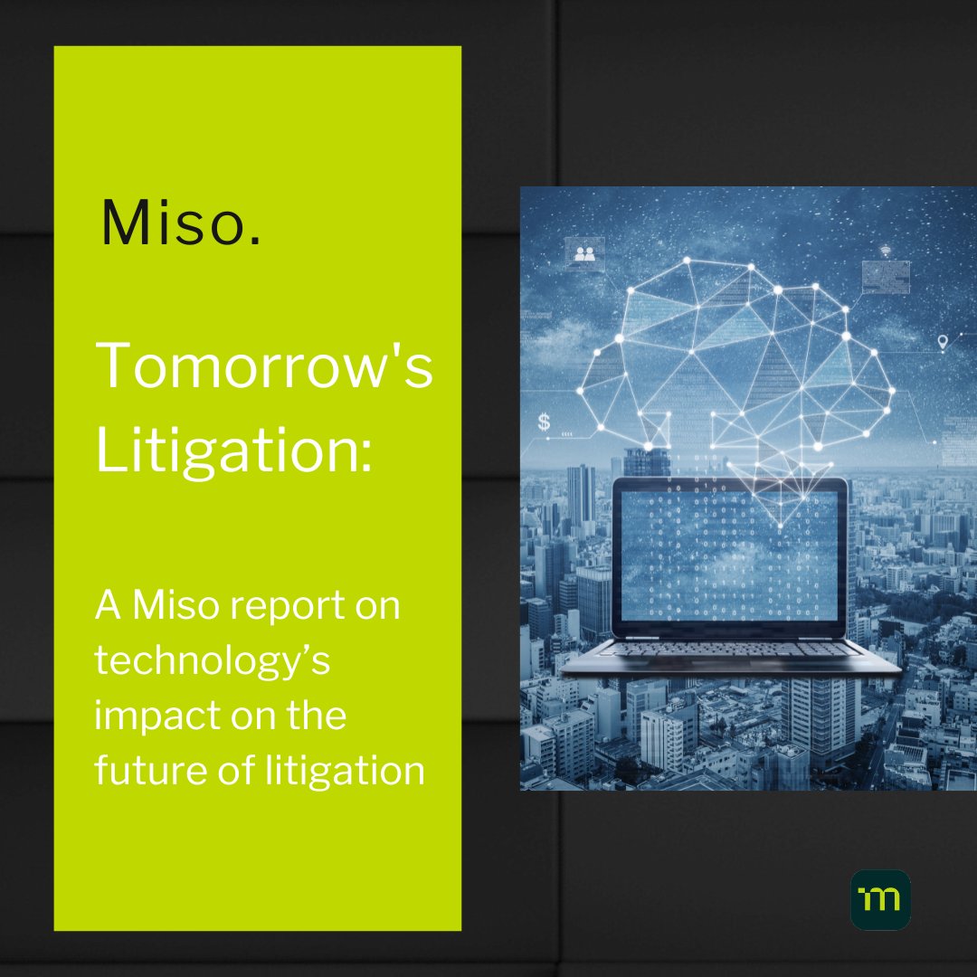 MisoLegal's tweet photo. In our recent report - Tomorrow’s Litigation, we dived into the ways in which technology was being used to make litigators more productive, efficient and successful. 

Have you downloaded it yet? 

https://t.co/jPFfl5Obvj https://t.co/5hXdpwrZA0