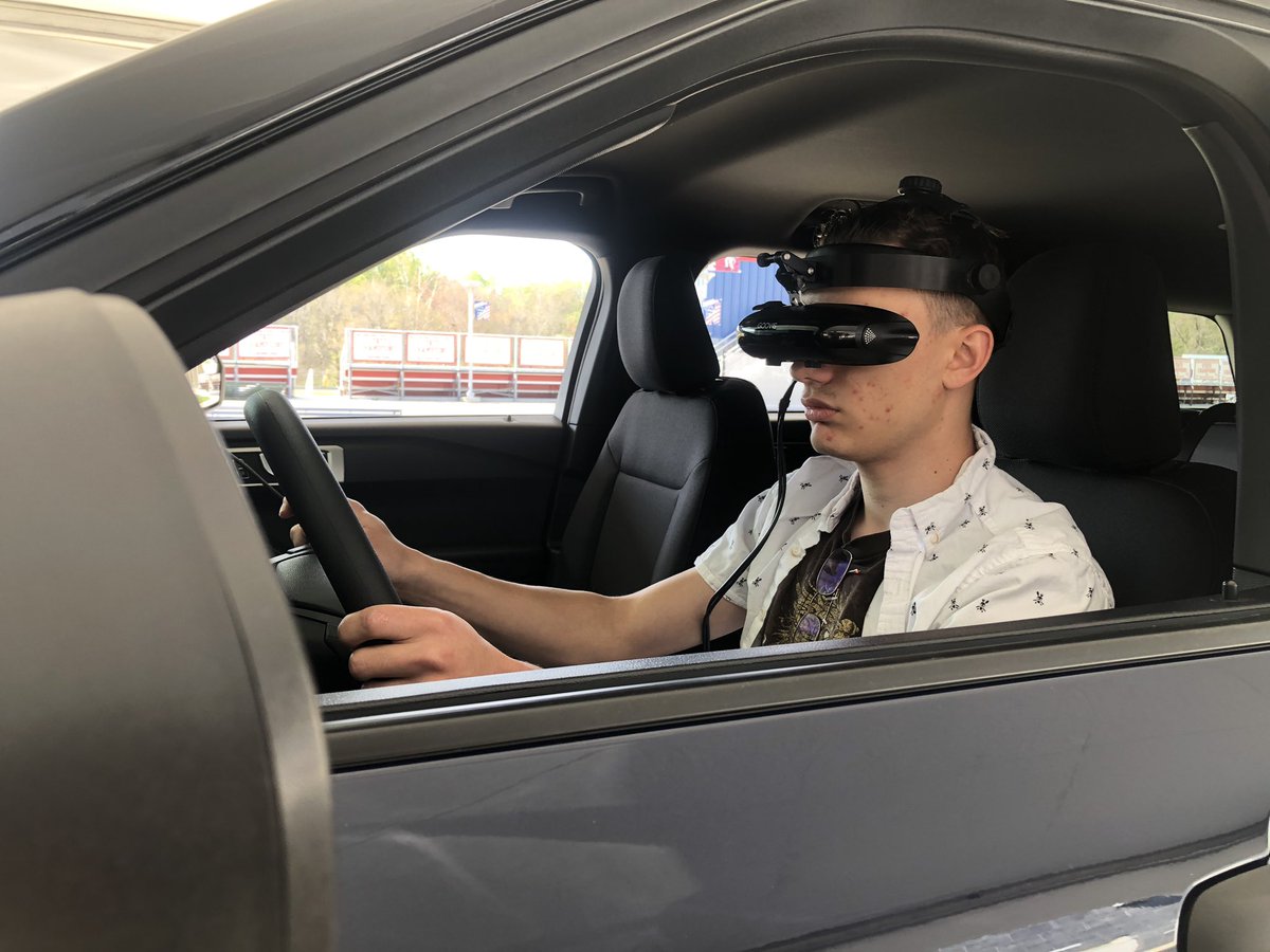 DriveSquare's tweet photo. Drunk Driving Simulator at the Northern High School courtesy of Calvert Alliance Against Substance Abuse @NHS_Patriots #dui #dwi https://t.co/m8KtBZUBUA