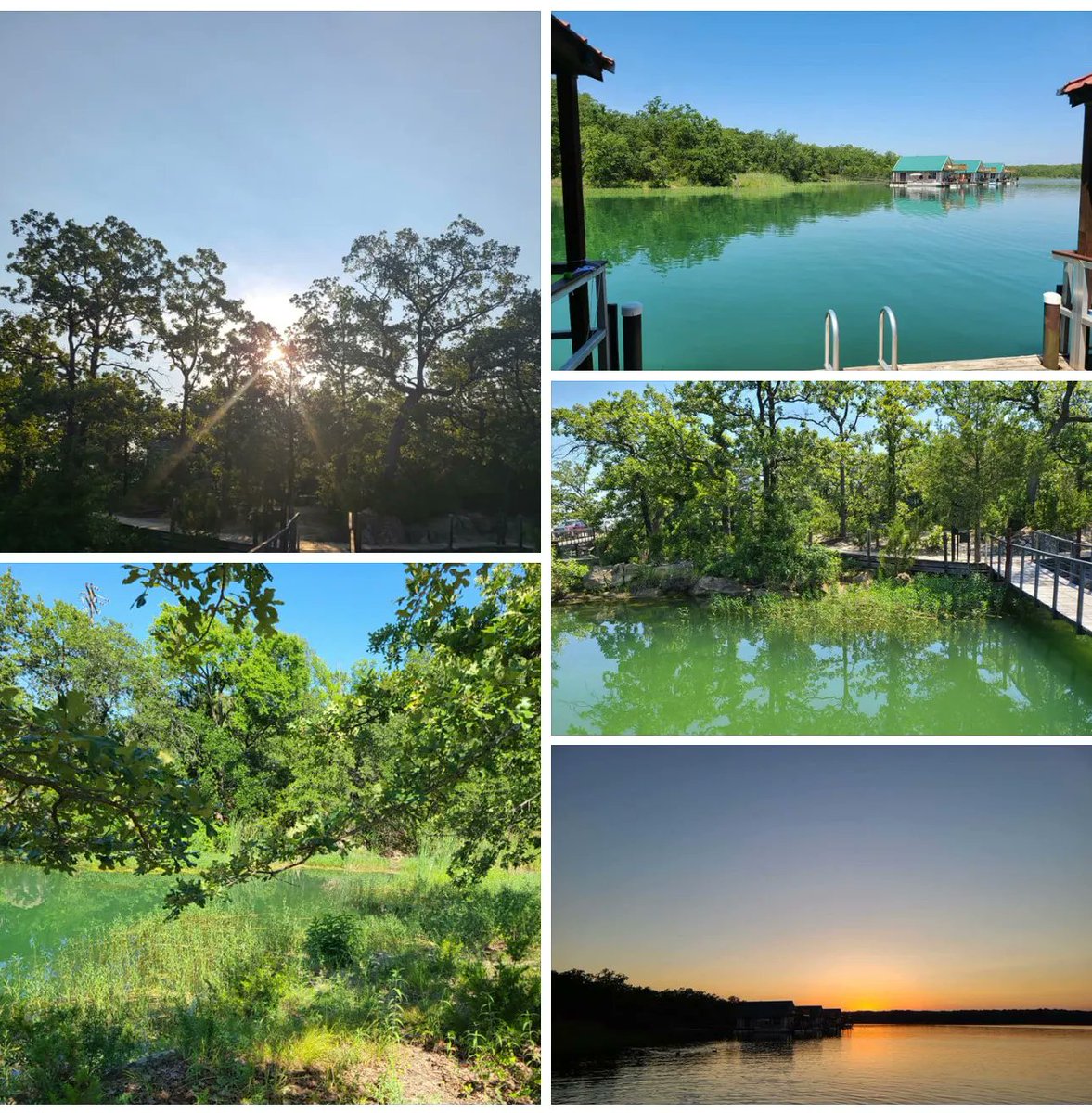 These views await!!😍 Coke see us at Lake Murray Floating Cabins for a relaxing and beautiful stay! 

Call us today and book your stay! 580-223-0088 or check out our website for more info and availability 
lakemurrayfloatingcabins.com

(Photos courtesy of our guest Stacy Dynice)