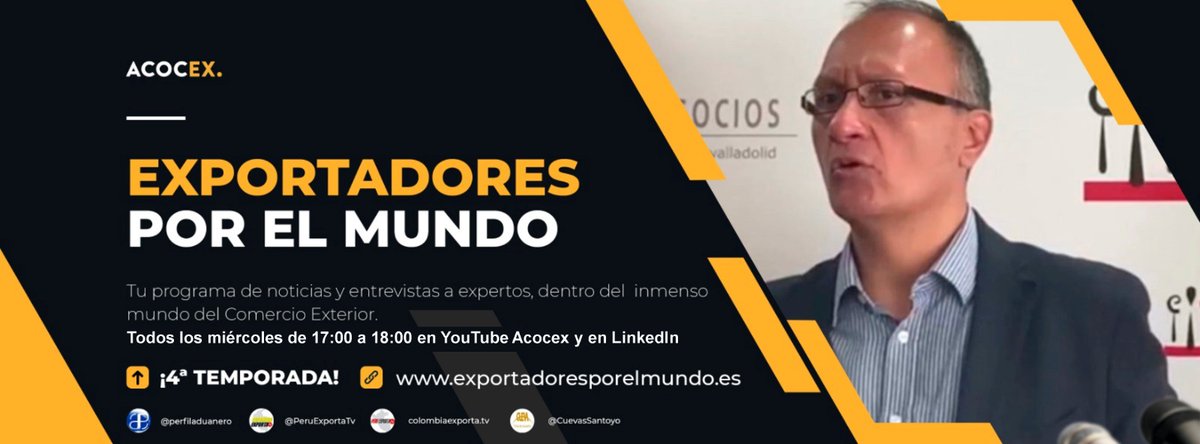 Hoy 12/04/23 de 17 a 18 H de España en Exportadores por el Mundo, Países Nórdicos, Primer acercamiento. A través de los canales de YouTube y LinkedIn de ACOCEX.