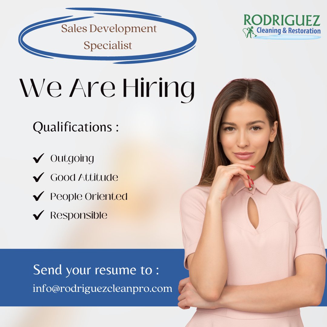 Are you happy at your current Job? Are you ready for a new chapter in Your Life? . We have a great opportunity for marketing and Sale Development with Rodriguez Cleaning & Restoration Services. #hiringnow #louisvillejobs #saleJob #marketingjob #waterdamage
wizehire.com/job/sales-mark…