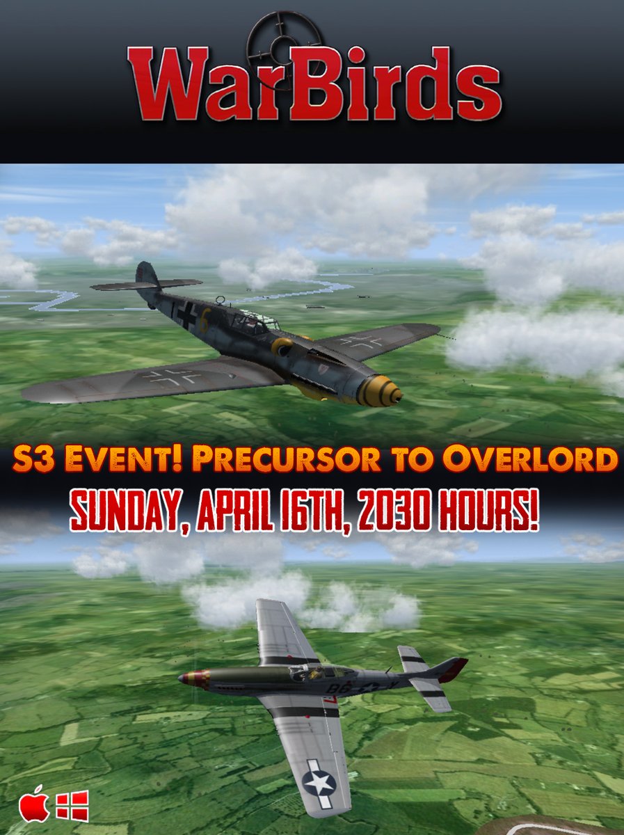 IENTGames's tweet image. WWII News: Next WarBirds S3 Event! S3 #134 -  Precursor to Overlord, Frame 3, April 16th,  2030 Hrs USA EDT. Fly WWII Fighters Online from iEntertainment Network (OTCBB: IENT), at landing1.ient.com
#warbirds #flightsimulators #flightgames #onlinegames #IENT