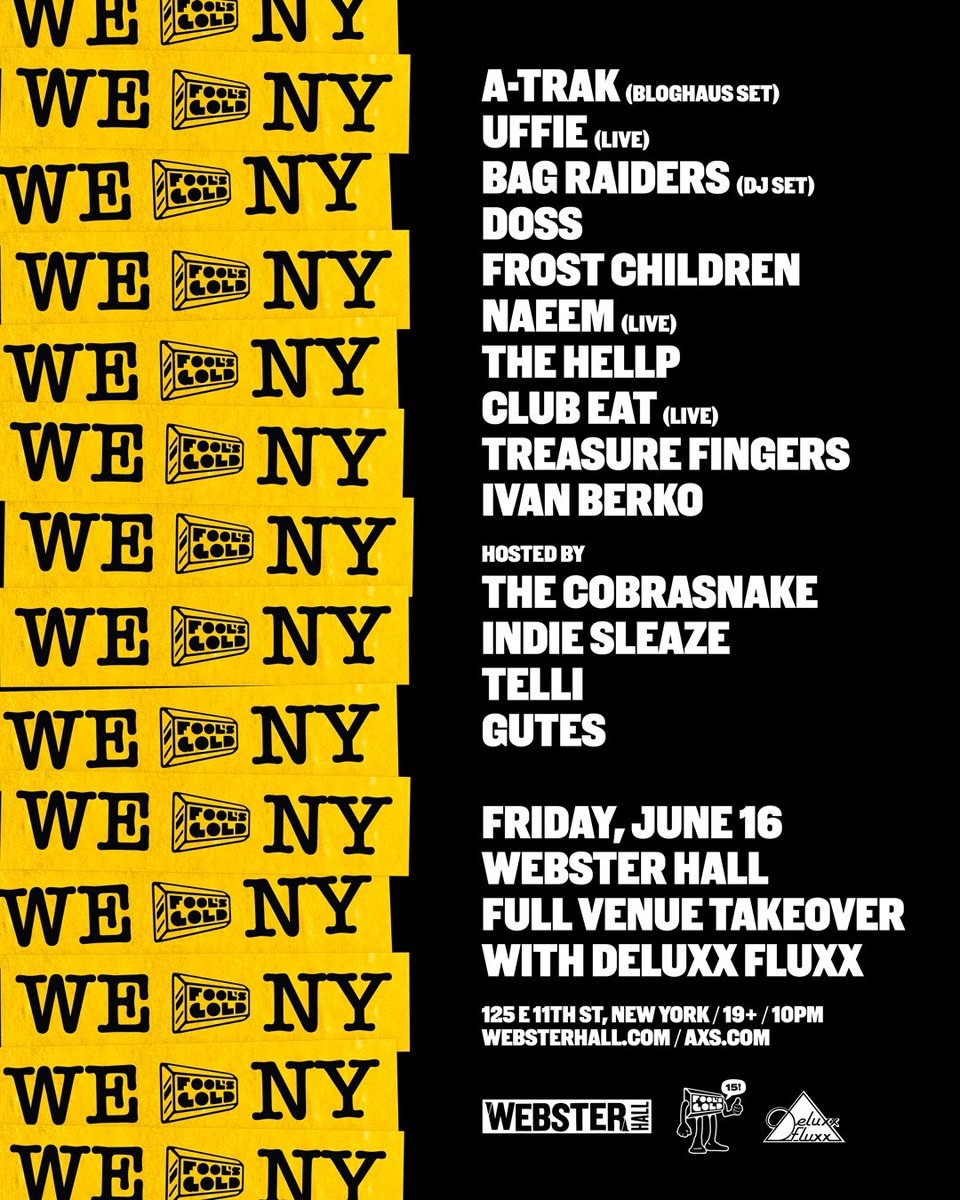 Do I need to break out the leather jacket??? Come rage with the Fool’s Gold crew, old &amp; new. I meeeeaaannnn need I say more? Tix on sale now: axs.com/events/481192/…