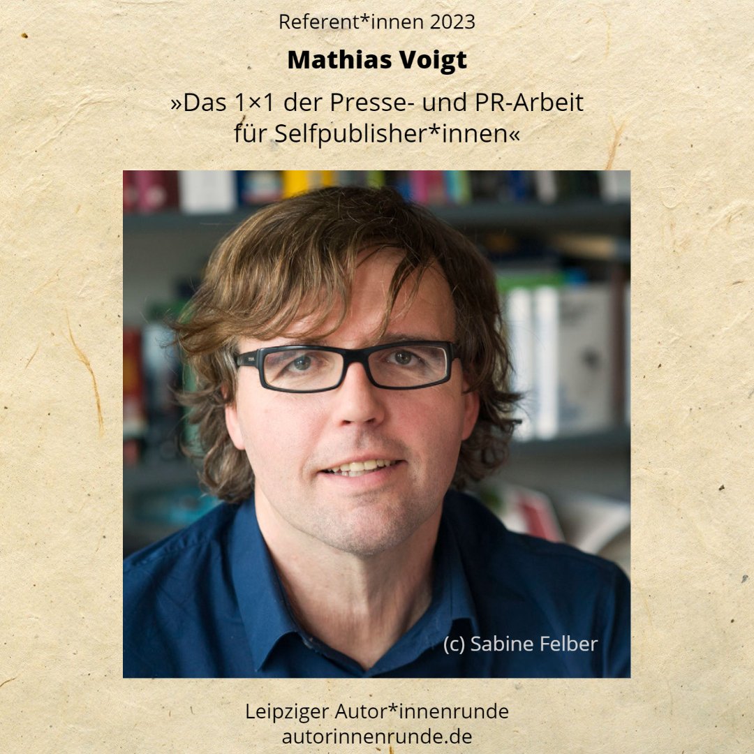 Leipziger Autor*innenrunde (@autorinnenrunde) on Twitter photo Wir freuen uns auf <a href="/MathiasVoigt030/">Mathias Voigt</a> von <a href="/Literaturtest/">Literaturtest</a>:
»In der Tischrunde soll diskutiert werden, wie Selfpublisher*innen effektiv zu ihren Büchern kommunizieren können.«
▶ autorinnenrunde.de/programm-2023/…
#lbm23 #lar23 <a href="/buchmesse/">Leipziger Buchmesse</a> <a href="/leipzigermesse/">Leipziger Messe</a> #selfpublishing #marketing #pr Wir freuen uns auf <a href="/MathiasVoigt030/">Mathias Voigt</a> von <a href="/Literaturtest/">Literaturtest</a>:
»In der Tischrunde soll diskutiert werden, wie Selfpublisher*innen effektiv zu ihren Büchern kommunizieren können.«
▶ autorinnenrunde.de/programm-2023/…
#lbm23 #lar23 <a href="/buchmesse/">Leipziger Buchmesse</a> <a href="/leipzigermesse/">Leipziger Messe</a> #selfpublishing #marketing #pr