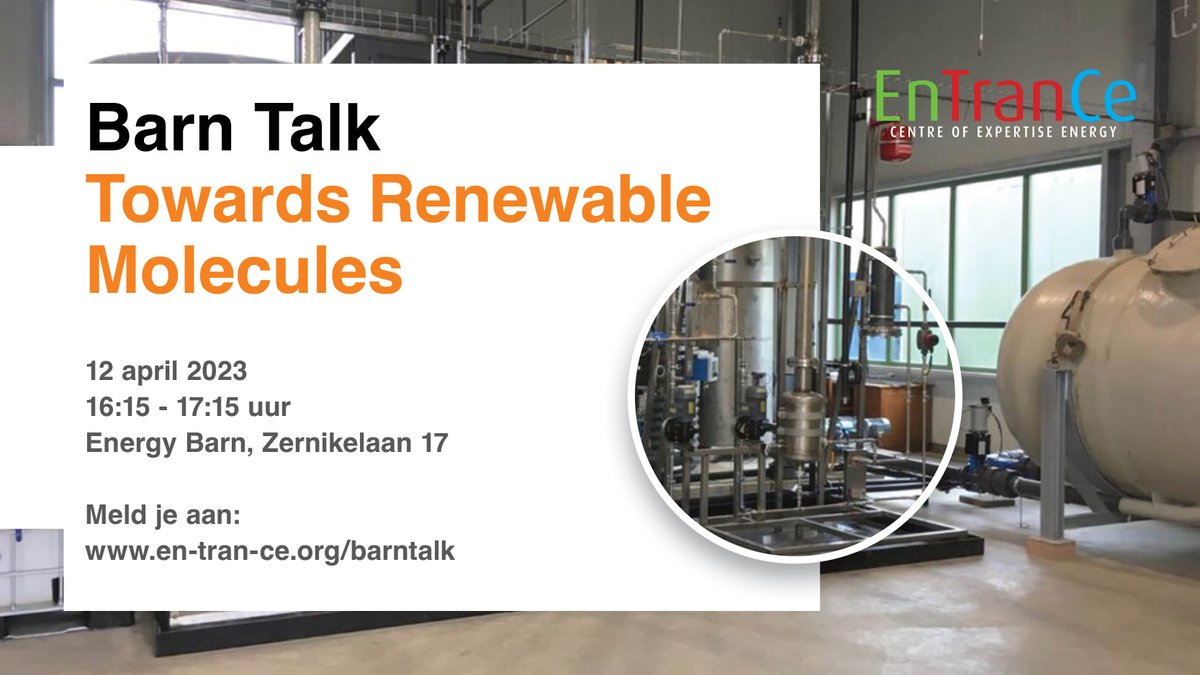 We gaan live! Bekijk de Barn Talk | Towards Renewable Molecules via de link! We bespreken de cruciale rol van hernieuwbare moleculen in de #energietransitie en de #circulaireeconomie tiny.cc/renewablemolec…