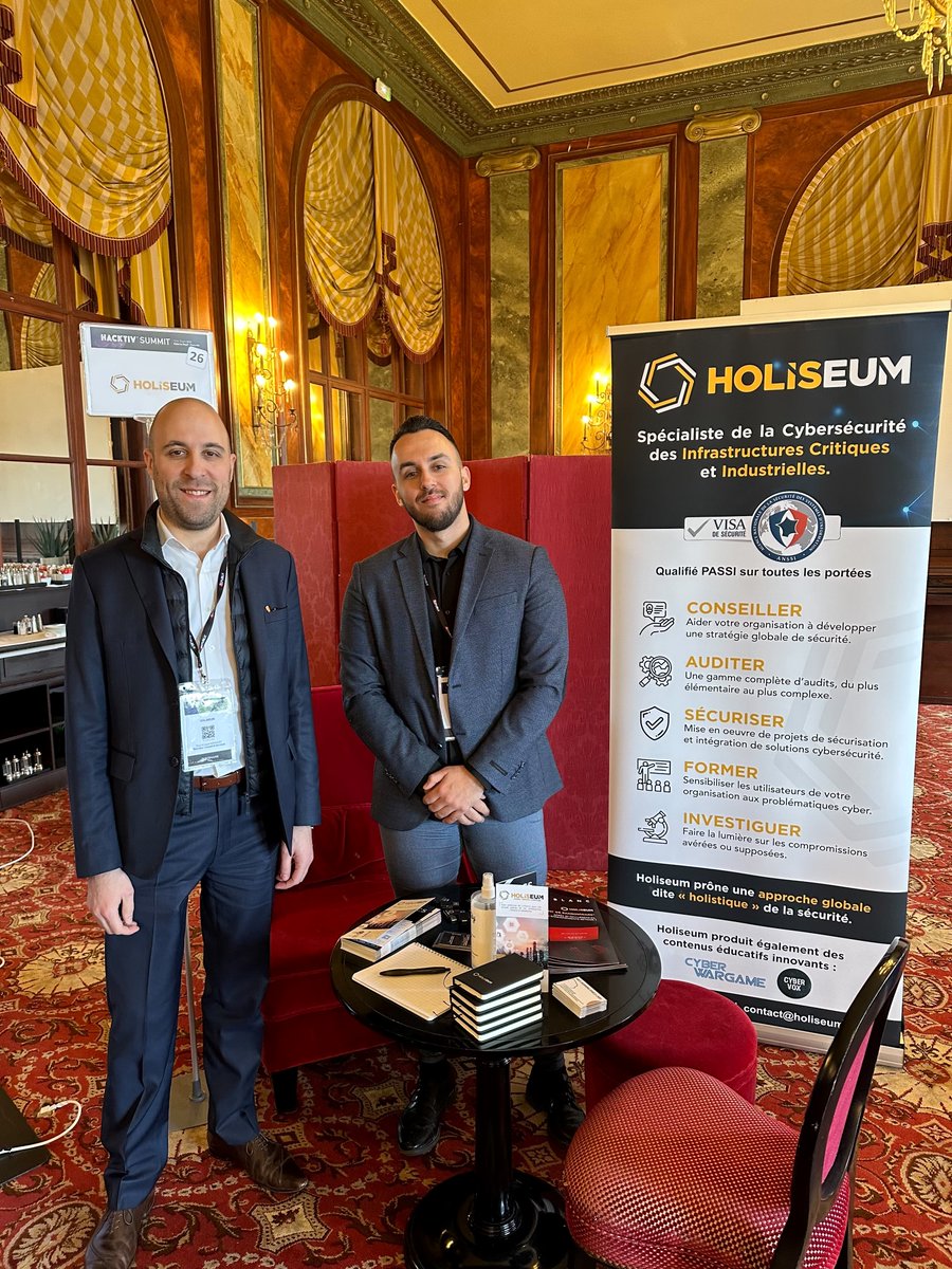 Holiseum est fier de compter parmi les partenaires innovants participant au sommet de la #cybersécurité : le #HacktivSummit !

⏱48H de rencontres passionnantes attendent nos équipes dans un cadre exceptionnel : l'hôtel Barrière le Royal à #Deauville.

#cybersecurity #networking