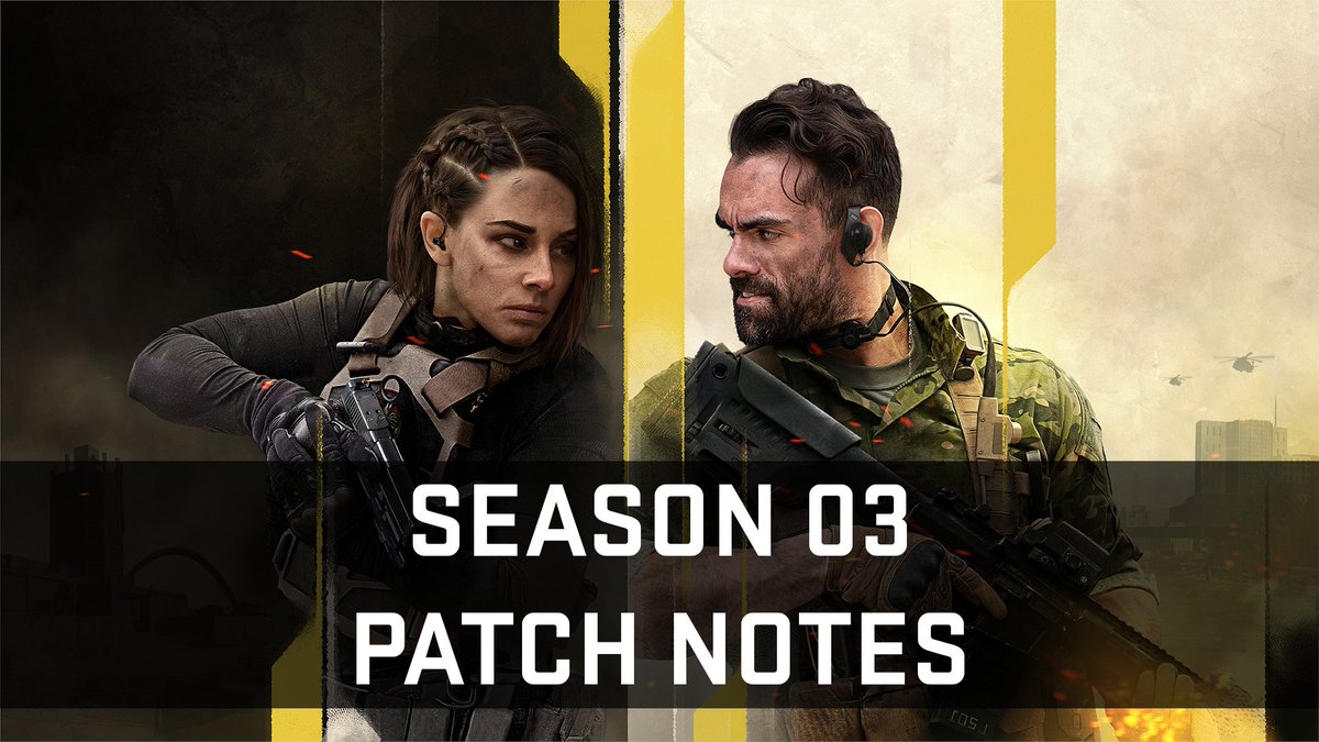 RavenSoftware's tweet photo. 📢 The #Warzone2 Season 03 update launches at 9AM PST!  

A new Mode - Massive Resurgence, Gameplay features, Weapon and Gameplay adjustments, Quality of Life, Bug Fixes, and more!

The Patch Notes are available at:
https://t.co/aBqk5Z0K5y https://t.co/PyPK6lzqw8