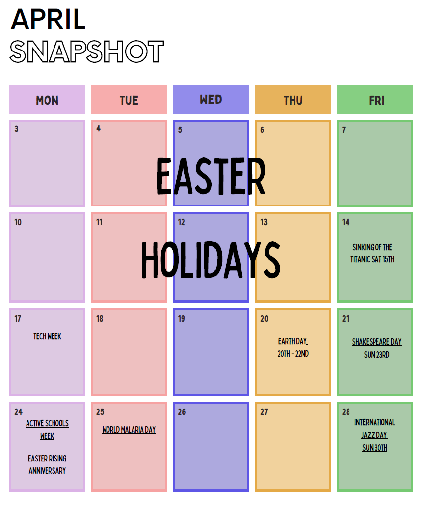 📷April Snapshot is here!   

Jampacked with resource links to help celebrate events happening throughout the month📆

🔗drive.google.com/file/d/1wkZyaW…

#EdShareIE @TechWeekIRL @ActiveFlag @EarthDay #TechWeek2023 #EarthDay2023