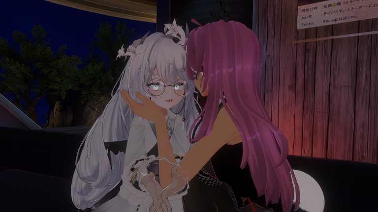 custard_vrc's tweet image. #DoNow お写真
・コールドエッジさん　おもろ話で盛り上がった
・にゃるにゃるにーにゃさん　落ち着いた声でいると思ったら急接近してきま
・ちゅーべろーずさん　すぐ硬直する我々