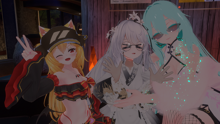 custard_vrc's tweet image. #DoNow お写真
・コールドエッジさん　おもろ話で盛り上がった
・にゃるにゃるにーにゃさん　落ち着いた声でいると思ったら急接近してきま
・ちゅーべろーずさん　すぐ硬直する我々