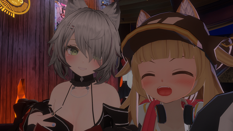 custard_vrc's tweet image. #DoNow お写真
・コールドエッジさん　おもろ話で盛り上がった
・にゃるにゃるにーにゃさん　落ち着いた声でいると思ったら急接近してきま
・ちゅーべろーずさん　すぐ硬直する我々