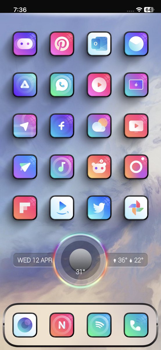 Today’s Lock Screen wallpaper @vukandric #One4Wall and Lock Screen icons @senumy_jb #gradient icons ever grateful to you bro for these,  #ShowÆ by @SeanKly theme @jennysblessed #showlive home wallpaper #Pinterest