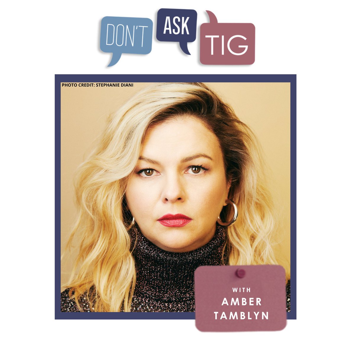 The incredible @ambertamblyn joins @TigNotaro this week to talk Real Housewives & poetry. They also name a young writer’s chapbook & help a woman tell the difference between following her gut & becoming a “Karen.” Listen at DontAskTig.org or wherever you get your pods!