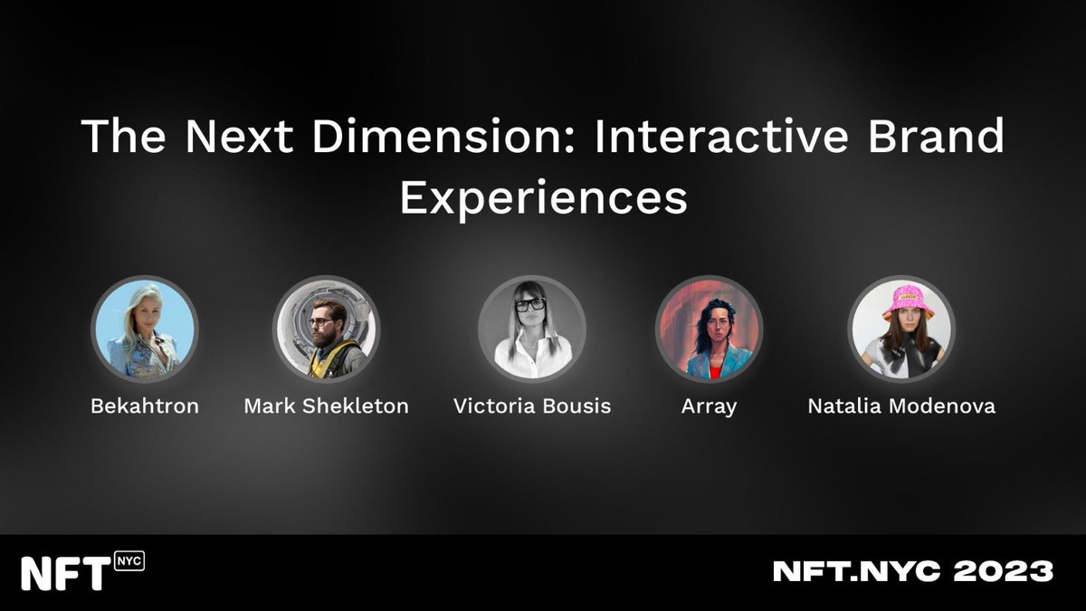 Today at <a href="/NFT_NYC/">NFT.NYC</a> 

Come hear about our panel about the future of interactive brand experiences - from XR to luxury brands! <a href="/UMEStudios/">UME Studios</a> <a href="/dressxcom/">DRESSX</a> <a href="/vysical_io/">Vysical</a> 

Wednesday April 12 @ Main Stage 3:50-4:20 EST!!!