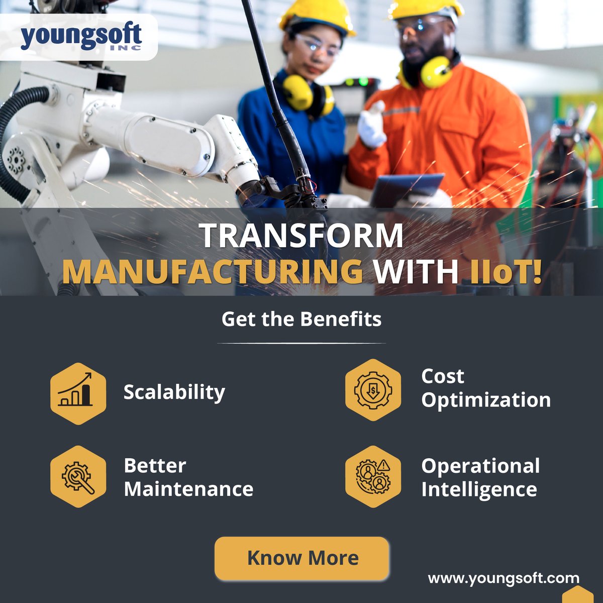 Equip your manufacturing plant with #IIoT technology and receive 360-degree operational benefits like scalability, cost optimization, better maintenance, and operational intelligence.

Know More: youngsoft.com/services/strat…
 
#iiot #industry4point0 #manufacturingindustry